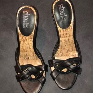 Charles David leather heels/ sandals
